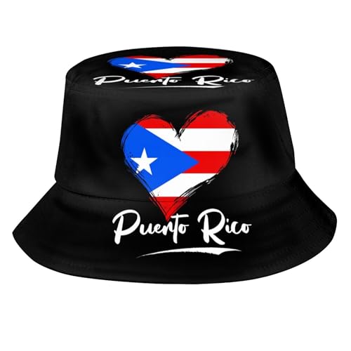 AKMCBSH Puerto Rico Bucket Hat - Lightweight Packable Stylish Sun Hat for Men Women Perfect for Outdoor Activities and Fashion