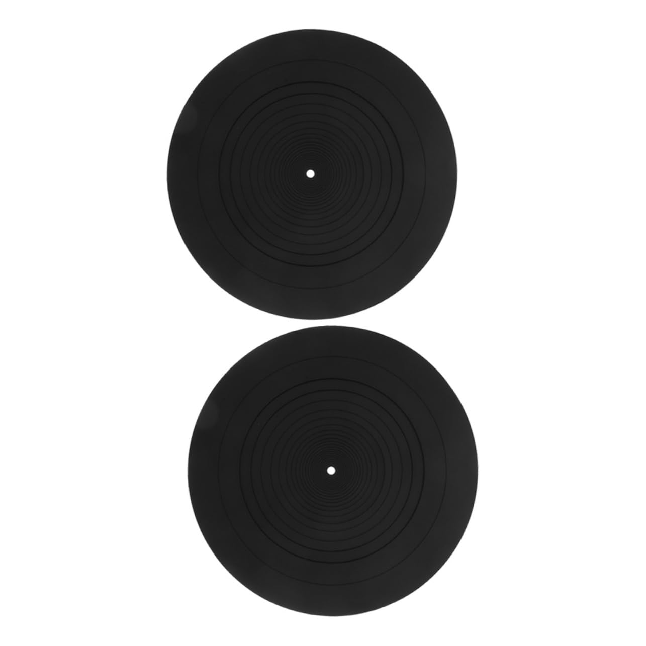 Silikon Plattentellermatte Schwarz, 2 Stück Ersatzmatten