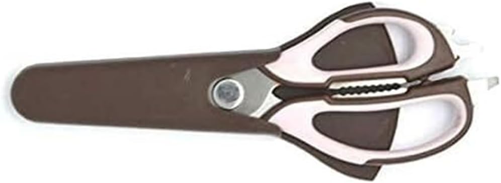 Kitchen Scissors, Shears Fashion Stainless Steel Multifunction Demountable Magnetic Cover(C)