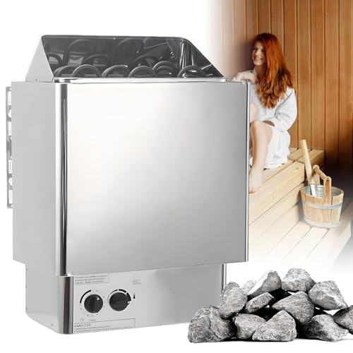 Poêle électrique Pour Sauna 3-9 Kw - Minuterie:0-180Min/Température:0-110℃, Poêle Pour Bain De Vapeur, Sauna, Spa, Anti-Brûlure Et Dissipation De La Chaleur, Pour La Maison,8.0KW