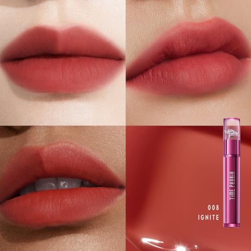 Image of Altera Blurring Tint Lip Stain 008 Ignite, Reddish Orange Glossy to Soft Matte Finish, Blur Lip Lines, Weightless No-Sticky Airy Velvet Texture, Vibrant Hydrating Long-Lasting Lip Makeup