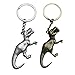 VILLCASE Faveurs de Dinosaures Favors Porte- Clés Charms: 2Pcs Dinosaur Charms Pendentif Bague Pendentif pour La Fête D' Anniversaire Goodie Filleurs