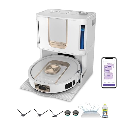 Shark ThermaCharged PowerDetect Wet & Dry Robot Aspirador con autovaciado, DirtDetect, FloorDetect, Limpieza sin Contacto, EdgeDetect, tecnología NeverStuck, 3 Horas de Limpieza Continua.