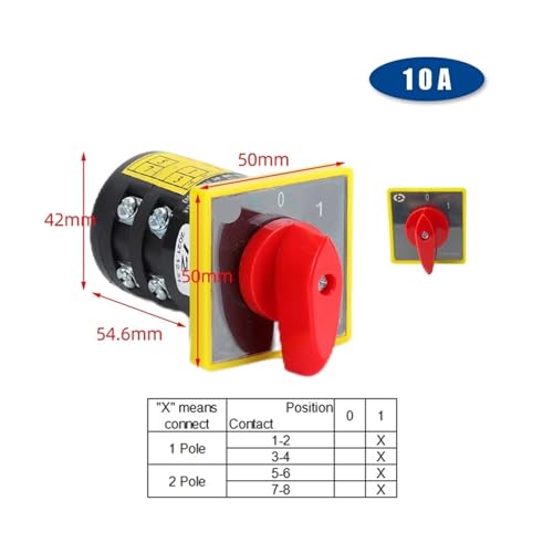 Interruptor de conmutación HZ5B-10A con dos posiciones para circuito de control estable 3
