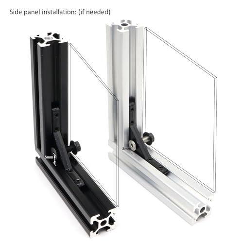 Image of 20Pcs 2020 Aluminum Extrusion Black Corner Bracket T Slot Inside L Shape Joint Angle Hardware Panel Mount Connector with Screws for 20 Series 20 /20 2040 V Slot Extruded Aluminum Profile