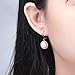 CiNily Leverback Pink Opal Dangle Drop Earrings for Women 14K Rose Gold Plated Teardrop Earrings