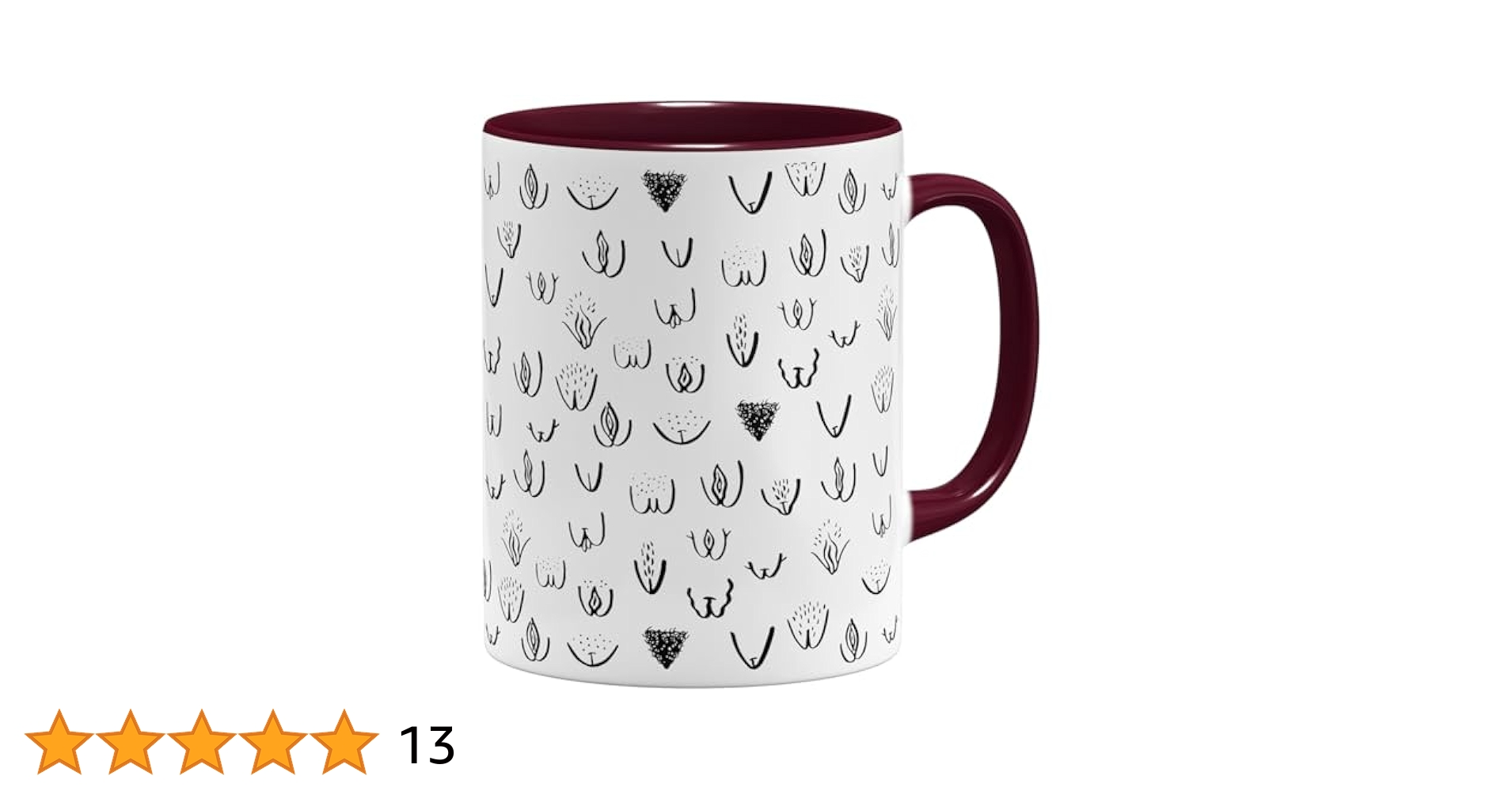 bd-company pussy OM3® Funny Coffee Mug with Vaginas Vulva Mug Pussy All-Round Pattern Ceramic Mug 11 oz 325 ml All-Round Print Bordeaux : Amazon.co.uk: Home & Kitchen