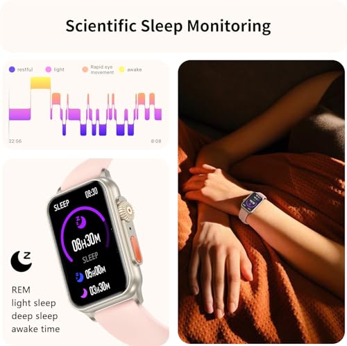 FITVII Nexa Fitness Tracker Answer/Make Calls, Smart Watch with Blood Pressure, Blood Oxygen, 24/7 Heart Rate Monitor, 120+ Sport Mode Activity Tracker with Step Counter, Sleep Tracker for Women Men