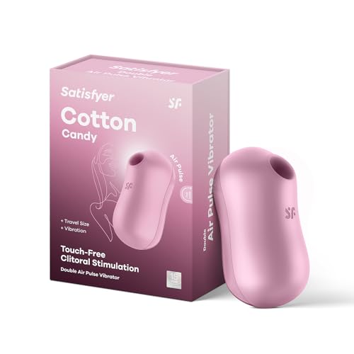 Satisfyer Cotton Candy Air Pulse & Vibratore Clitorideo | 11 Programmi a Onde di Pressione e 12 Programmi di Vibrazione | Sex Toy Rosa per Donne | Sex Toys Stimolatore