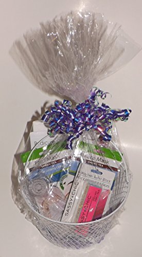 Gift Basket Mother's Day Birthday Bundle - 11 piece - Includes Pedicure set, Eye Mask, Face Masks, Nail Buffer Block, Facial Brush and a Reusable Basket