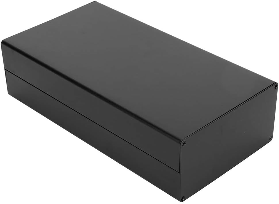 Aluminum Case PCB Junction Box, Aluminum Enclosure Case Electrical Accessory, Sand Black Heat Dissipation Box for GPRS Circuit Board with Oxidation Surface Treatment