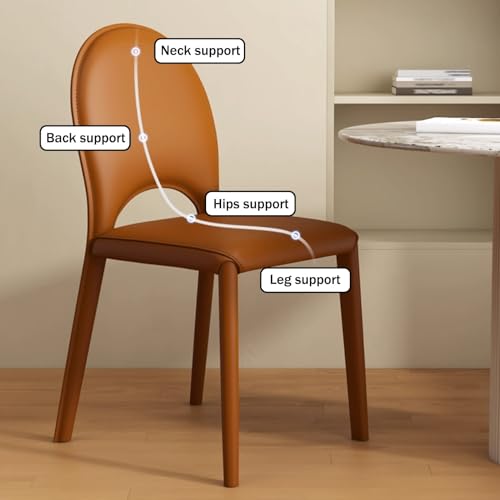 Zestaw krzeseł do jadalni – nowoczesne tapicerowane krzesła kuchenne z metalowymi nogami – design bez podłokietników do salonu i sypialni