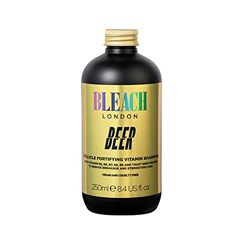 BLEACH LONDON Beer Shampoo - Follicle Fortifying Vitamins, Beer Yeast Proteins, Nutrient Rich, Vegan Cruelty Free, For Healthy Hair & Scalp, 8.4 fl oz