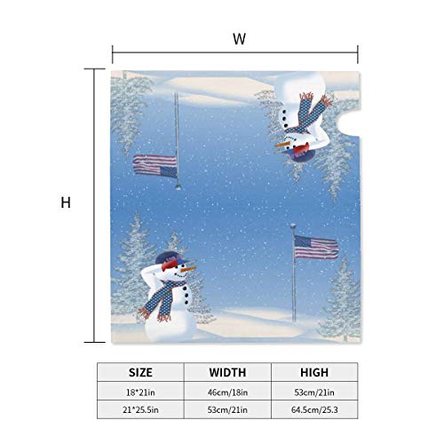 Mount Hour Patriotic Funny Snowman Saluting The American Flag Mailbox Covers Magnetic Christmas Post Box Cover Wraps Standard Size 21X18 Inches For Garden Yard Décor #TOP3