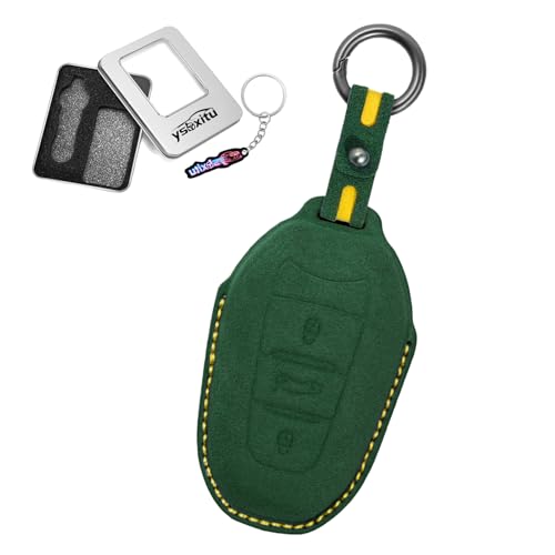 Étui de protection pour clé Peugeot 208 3008 308 Citroën C3 C5 cuir vert
