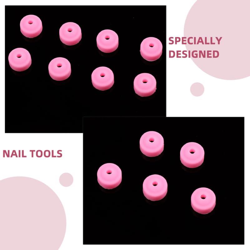 minkissy Nail Drill Dustproof Cover Caps 20Pcs Silicone Nail Collector Protectors for Professional Manicure Tools and Art Salon Use - Image 3