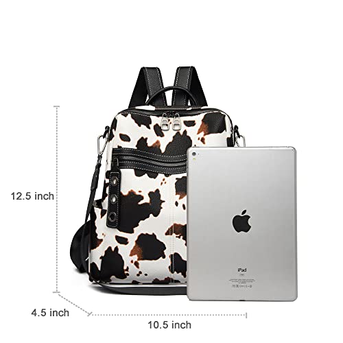 Maxoner Small Backpack Purse For Women Fashion Leather Convertible Shoulder Handbag Travel Bag Satchel Rucksack Ladies Sling Bag (Faux Leather Cow) #TOP2