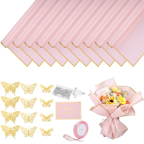 woric 93 Pcs Flower Bouquet Wrapping Paper Kits, 20...