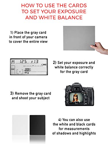 Ares Foto® 3in1 Graukarte für den manuellen Weißabgleich und Belichtungsmessung. Mit praktischer Tragekordel und im Scheckkartenformat. Reflektiert 18% des Lichts. Kleine Größe: 5,5 cm x 8,5 cm