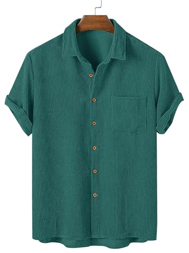 Image of Noble Monk Men's Polyester Regular Fit Solid Casual Shirt |Half Sleeve | |Stylish Shirt