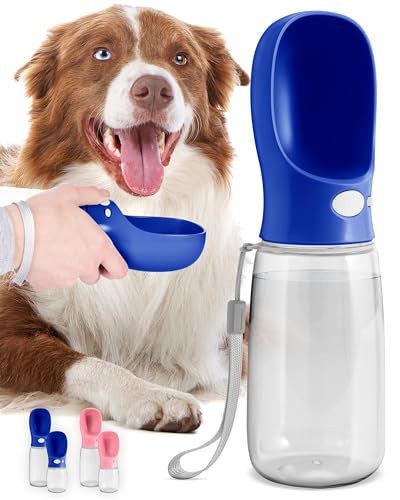 MalsiPree Dog Water Bottle Portable – Leak Proof and Lightweight Water Bottle for Dogs – Dog Travel Water Bottle with Bowl – Dog Walking Accessories (19OZ, Navy Blue) MalsiPree Dog Water Bottle Portable – Leak Proof and Lightweight Water Bottle for Dogs – Dog Travel Water Bottle with Bowl – Dog Walking Accessories (19OZ, Navy Blue)