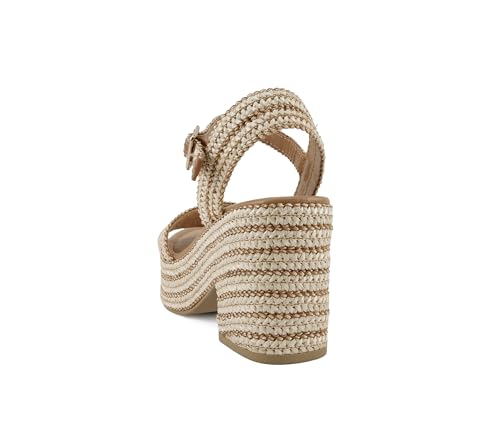 Soda Women's Castle Jute Open Toe Ankle Strap Platform Wedge3