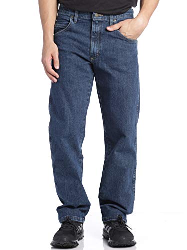 Wrangler Men's The Rugged Relaxed Fit Jeans, Medium Stone, 36X32