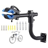 FLKQC Bike Repair Stand Adjustable Bicycle Maintenance Rack Heavy-Duty Bike Work Stand for Road Mountain Bikes Wall Mount Bike Clamp Holds up to 45lbs, Bicycle Maintenance Rack (curve)