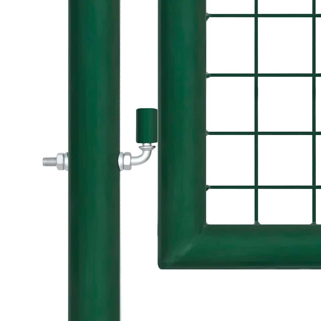 vidaXL Cancello da Giardino in Rete di Acciaio 400x100 cm Verde