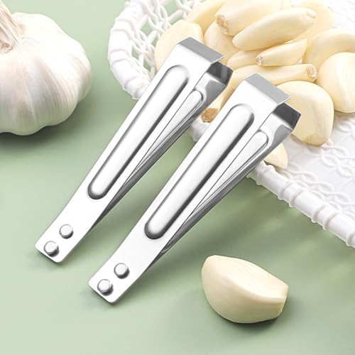 Confezione da 4 sbucciatori per aglio in acciaio inox per sbucciare e rimuovere lische di pesce, senza odore, strumento da cucina