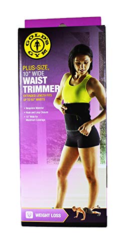 Waist Trainer And Trimmer Belt For Men & Women Plus-Size 10 Wide Adjustable Golds Gym Fitness Box Zumba Gym Bodybuilding Mma Cycling Running Jogging Exercise #TOP2