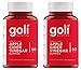 Produktbild Goli Nutrition Apfelessig Gummy Vitamine 60 Stück  2 Stück  Weltweit erste Multi-Vitamine Bio Vegan Glutenfrei Non-GVO mit "The Mother" Vitamin B9 B12 Rote Beete Granatapfel  2 Stück