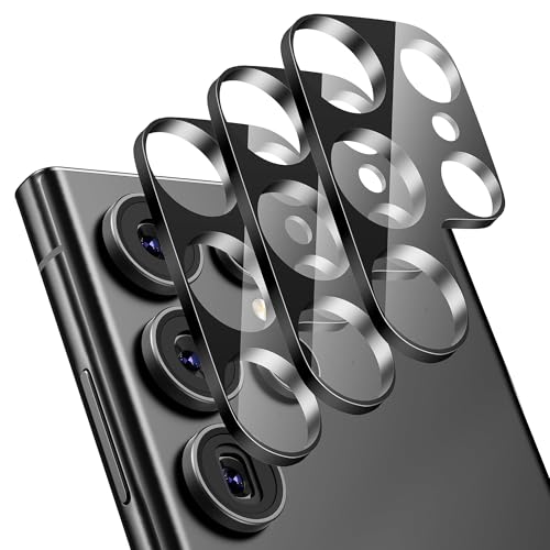 Diruite 3-Stück Kameraschutz für Samsung Galaxy S25 Ultra Camera Protector Anti-Kratzer HD Gehärtetes Glas Kamera Linse Schutzfolie Schwarz