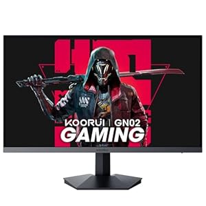 KOORUI 27 Inch Gaming Monitor 240hz, 1ms, FHD 1920×1080, 90% DCI-P3, 100% sRGB Color Gamut, Adaptive Sync Compatible, HDMI, DisplayPort, Black, GN02