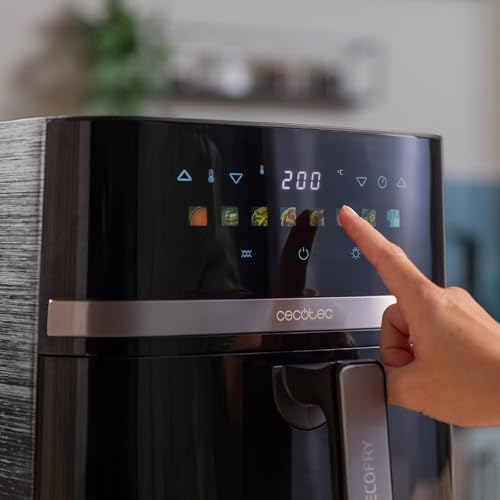 Cecotec Friggitrice ad Aria 8L con Doppia Griglia - Air Fryer Cecofry&Grill Duoheat 8000. 2200W, Doratura Perfetta e Sapore Griglia su Carni, Temperatura tra 80-200°C, 8 Menu e Finestra - immagine 6