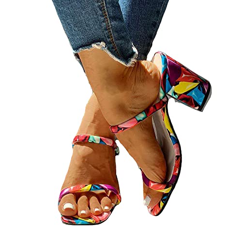 ZQYMM Sandales à talons hauts colorés Cover