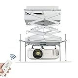 Frifreego Motorized Projector Lift, Ceiling Hidden Type Projector Mount, 39.37' Running Distance,...