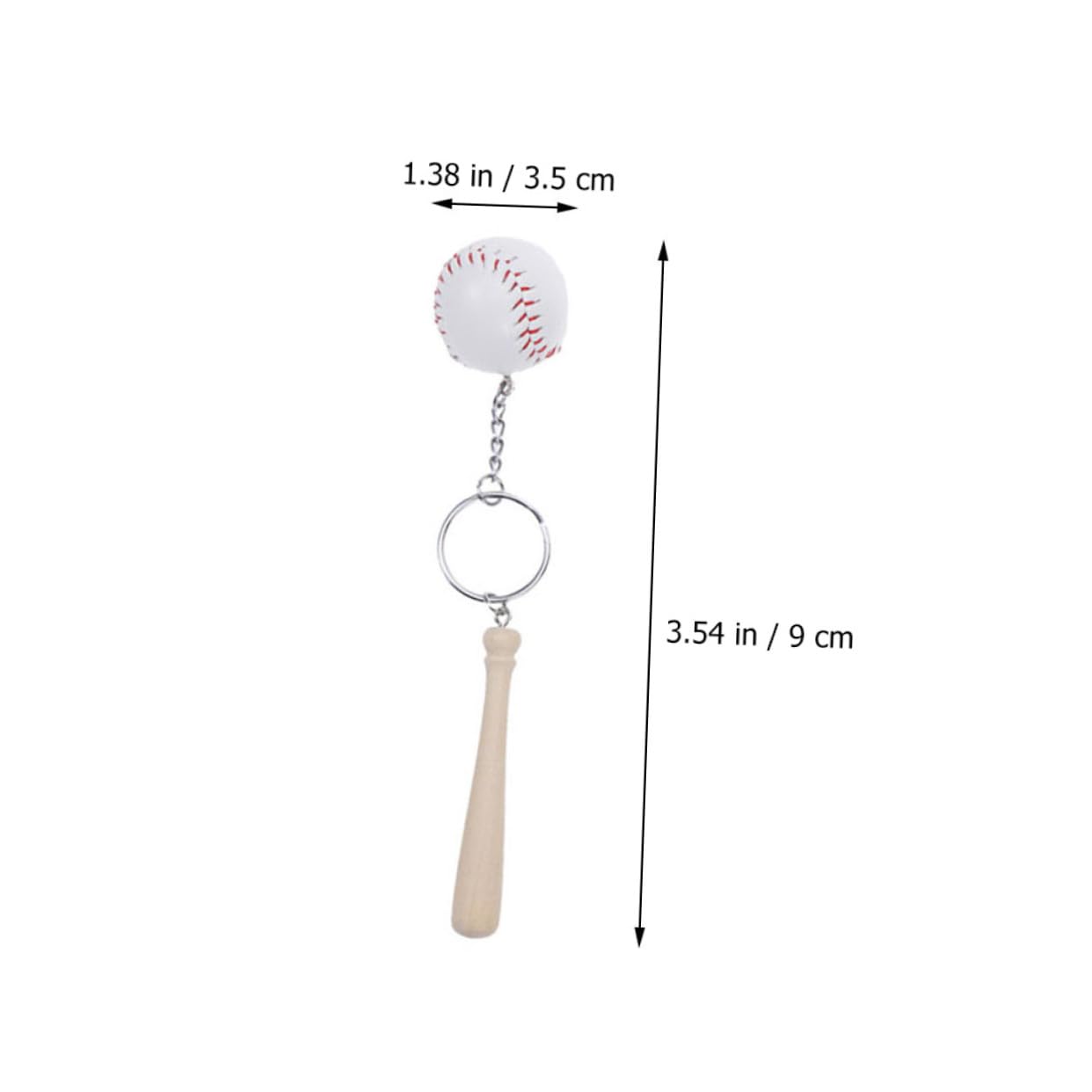 Uonlytech 16 pezzi Portachiavi da Baseball Forma di Mazza Ciondolo Sportivo per Donne Decorazione per Borse e Regalo Pratico e Resistente