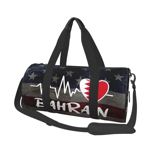 Bahrain Heartbeat Duffel Bag Gym & Travel Tote