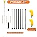 Gutter Cleaning Tools, 10.5 feet Long Gutter Cleaning Tools with 8 Stainless Steel Tubes and 2 Brushes, Gutter Cleaner Ability for Roof Leaves and Debris-Yellow