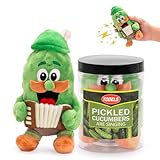APLANDUS Yodeling Picke Plush Toy - Funny Yodeling Singing Pickle Doll Musical Novelty Gag Gifts for Adults, Hilarious Stress Relief Prank Stuff for Party, Office, Home