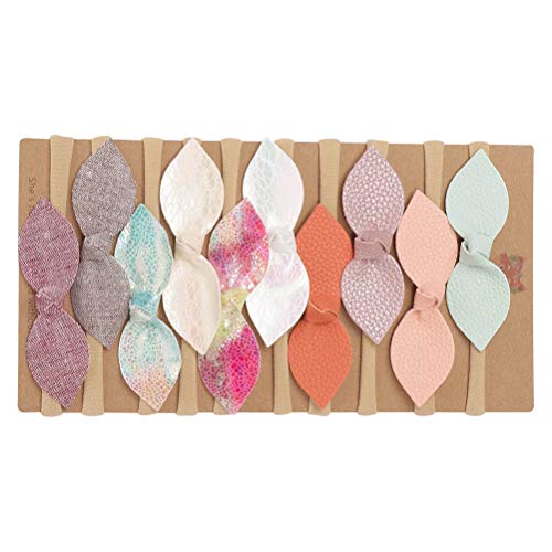 LEDMOMO 10 peças de argola elástica para cabelo sem cadarço Faixa de cabelo moderna de linhaça para