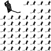 50Pcs 2 Inches Black Slatwall Panel Hooks Bulk Set, Metal Slat Wall Hanging Display Hanger Hooks, Pegboard Organizer for Gridwall Garage Shop Retail