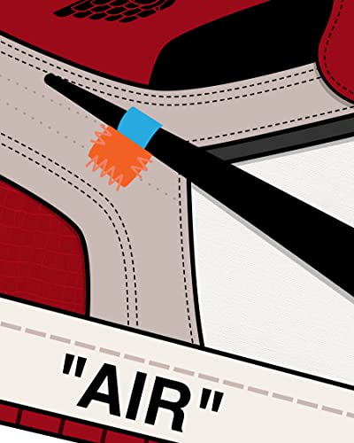 Sylvana Workshop - Air Jordan Red Poster Prints , Unframed(8"X10" Set Of 3 Wall Decor), Jordan Sneaker Posters For Guys, Michael Jordan Shoe Poster, Cool Sneaker Wall Art For Bedroom, Dope Hypebeast Poster Sneakerhead Room Decor, Cool Wall Art #TOP5