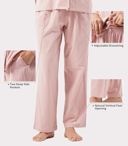 DAVID ARCHY 100% Cotton Pajamas for Women Set Super Soft Cozy Long Sleeve Button Down Comfy Womens Sleepwear Pjs Set4