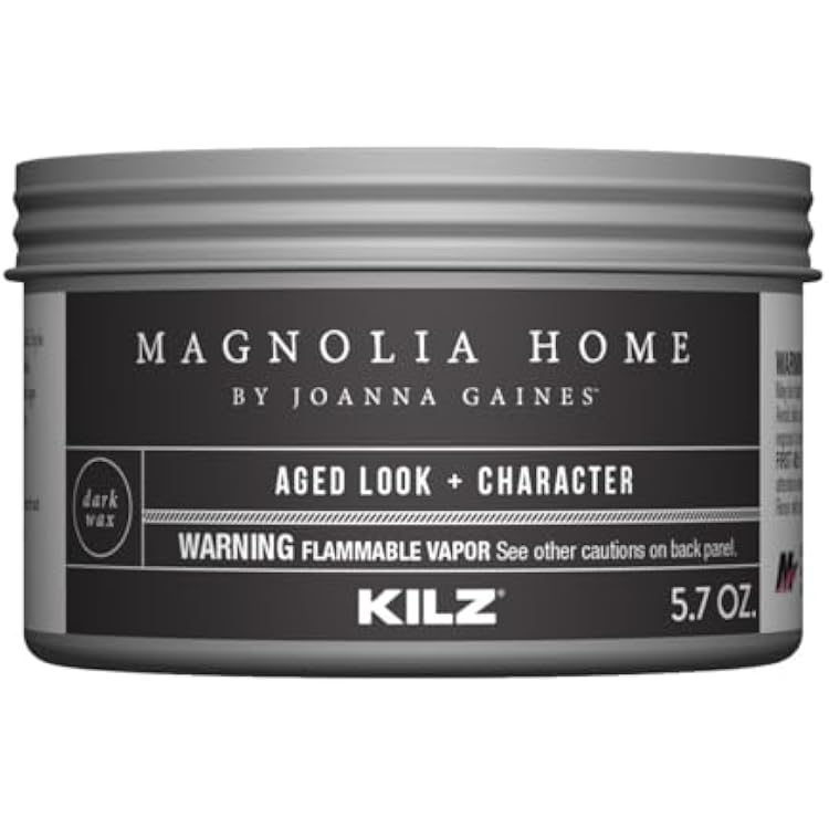 KILZ Magnolia Home by Joanna Gaines Finishing Wax to Protect and Seal Chalked Surfaces, DARK - 5.7 Oz.
