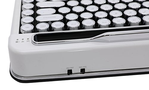 Penna Bluetooth Keyboard With White Chrome Keycap(Us Language) (Switch-Cherry Mx Blue, Pure White) #TOP3