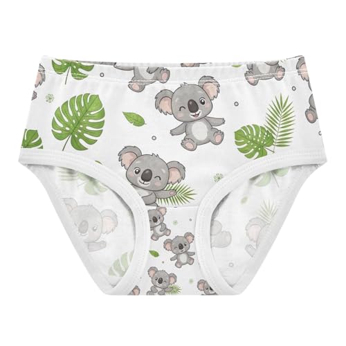 Cute Cartoon Koalas Girls Briefs, Toddler Girl Panties, Girls Underwear Cotton, 2–8 Years