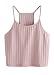 SheIn Women's Summer Basic Sexy Strappy Sleeveless Racerback Crop Top Medium Pink