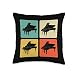 Pianist Retro Grand Piano Silhouette for Grand Piano Player Throw Pillow